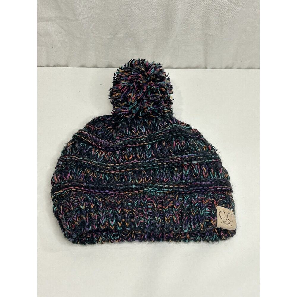 C.C Kids Winter Knit Cuff Skull Cap Beanie Hat Little Kids Multicolor